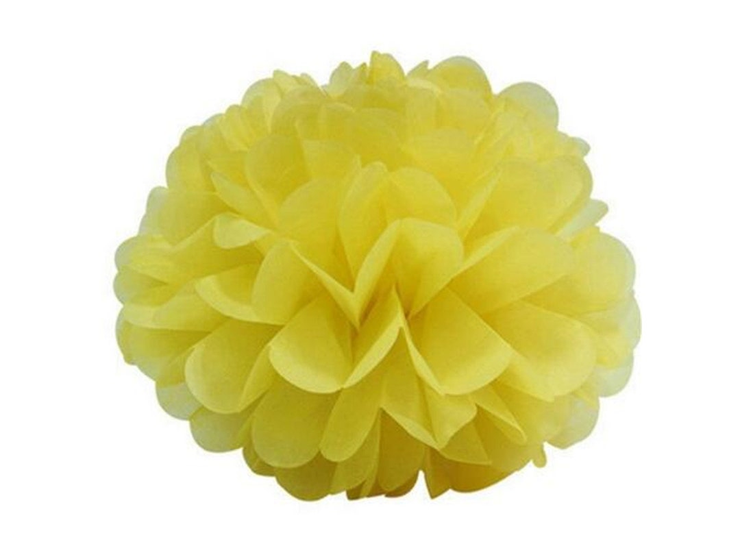 5 Pieces Yellow Baby Shower Tissue Paper Flower Ball Tissue Etsy