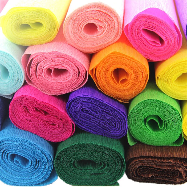 10cm X 2.5m Crepe Paper Rollsitalian Crepe Paper Etsy