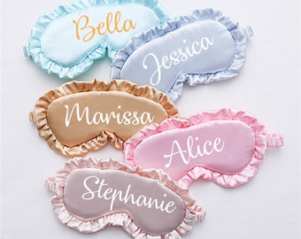 Maschera per il sonno personalizzata-Maschere per gli occhi personalizzate-Maschera per gli occhi in raso personalizzata-Regalo proposta da damigella d'onore-Regalo da damigella d'onore-Regali personalizzati per addio al celibato