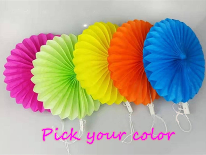 Tissue Paper Fans / Fan Decorations for Girl Party Paper Fan Etsy