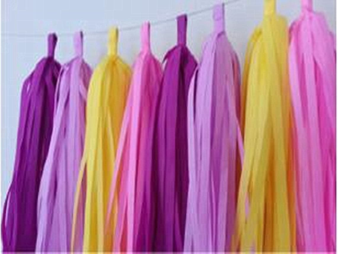Tissue Paper Tassel Garland /5 pcs Fiesta tissue tassel Etsy