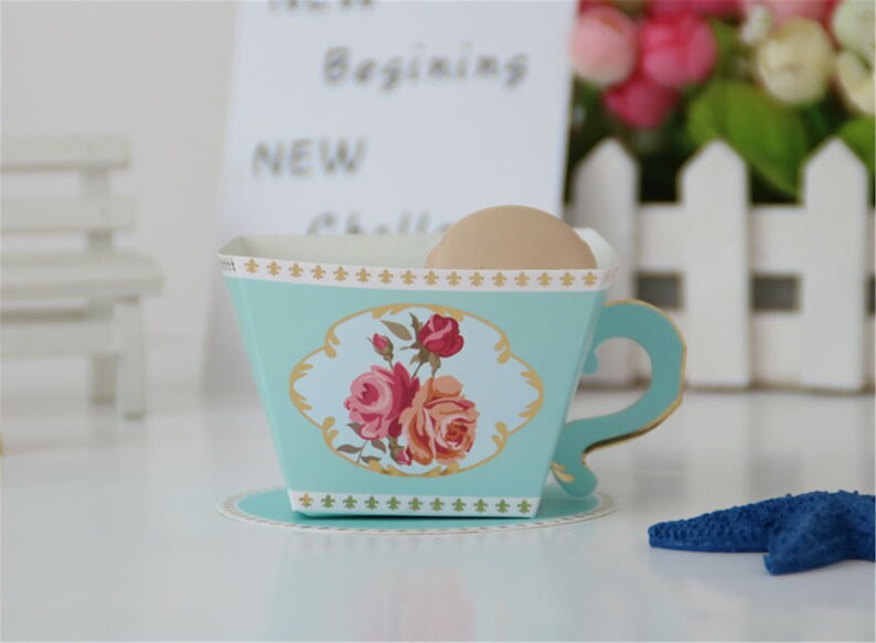 Tea Cup Party Favor Boxestea Party Guest Candy Boxesbridal Etsy