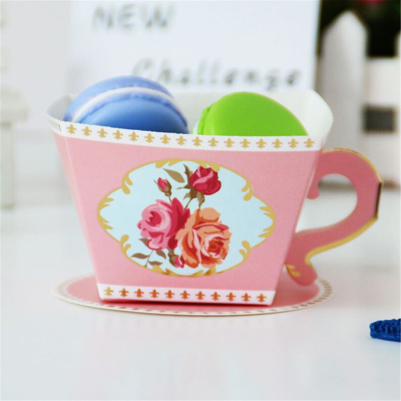 Tea Cup Party Favor Boxestea Party Guest Candy Boxesbridal Etsy