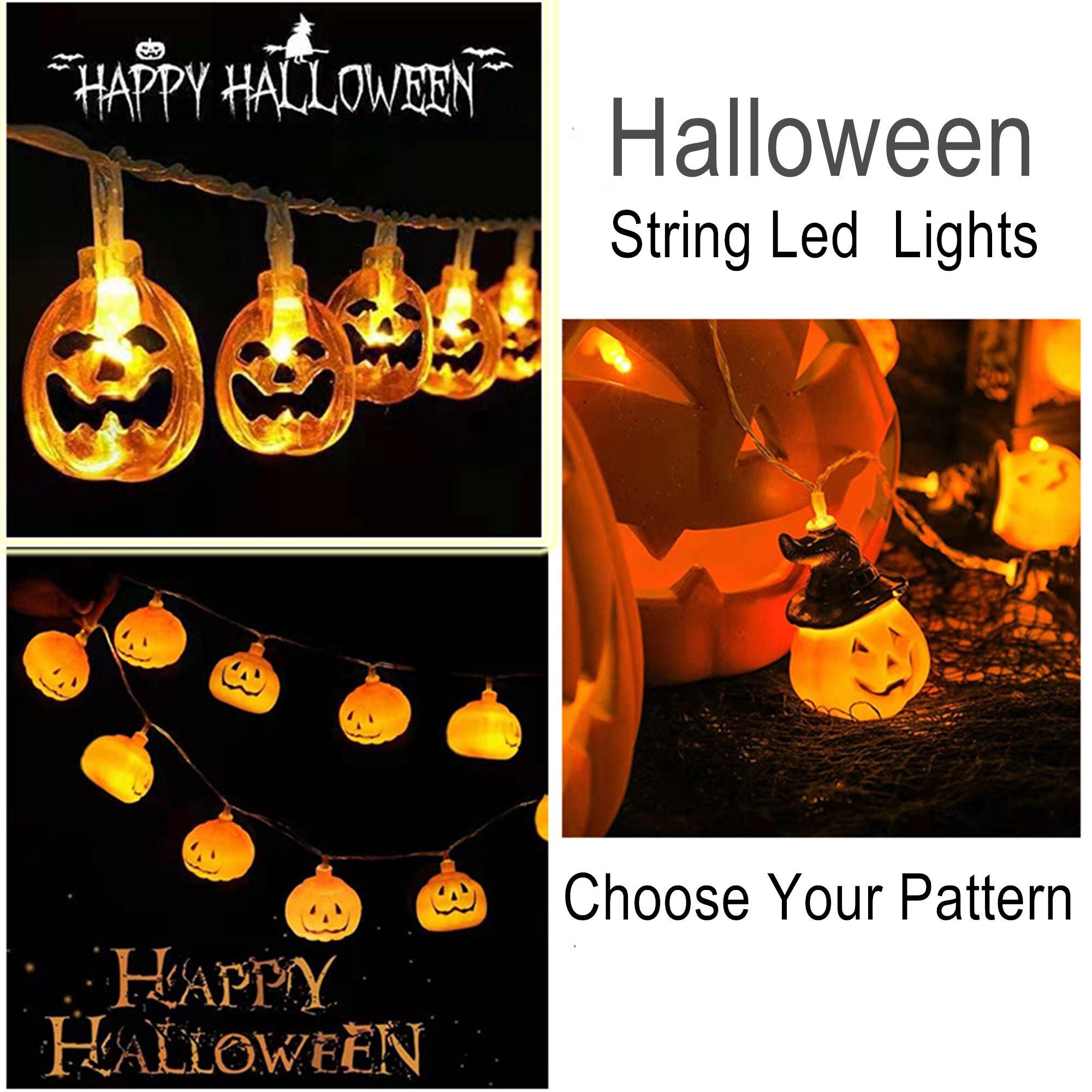 Halloween Decor Pumpkin Fairy Lights Solar 6m 30 Led 名作
