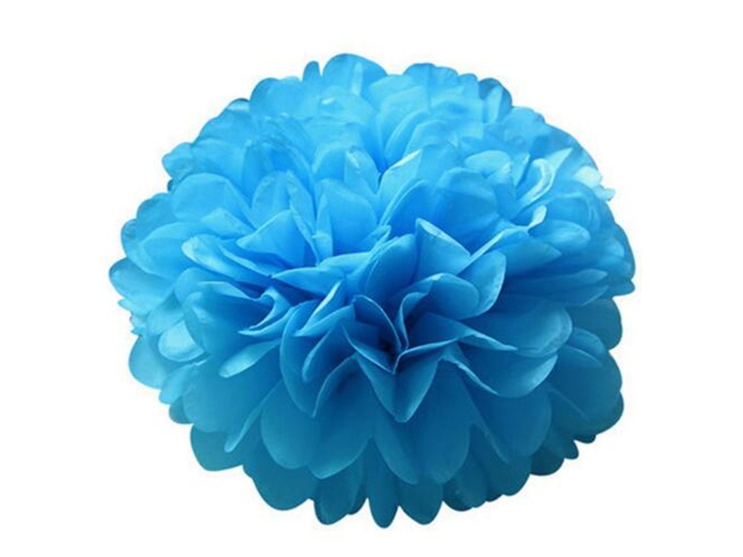 Turquoise Blue Tissue Paper Pom Poms Tissue Paper Flower for Etsy