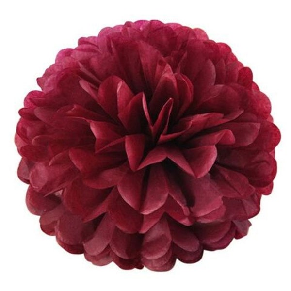 Burgundy Pom Poms Etsy