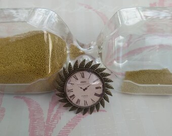 Steampunk brooche - Dark Academia complements - Light Academia - Old clock - Antique watch - Sun-shaped - Flower-shaped - Golden leaves
