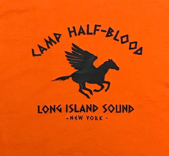 Camiseta Masculina Percy Jackson Camp Half Blood Logo Pégaso