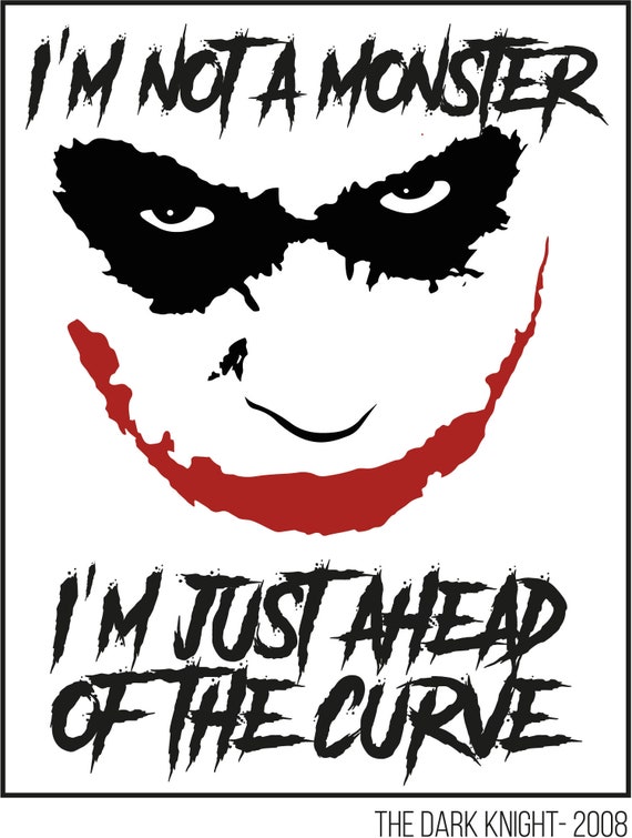 Dark Night Joker Quote Unisex T Shirt I M Not A Etsy