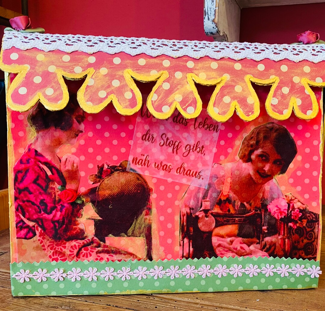 Wunderkiste, Box Art, Surprise Box, Assemblage, Collage Art, Paper