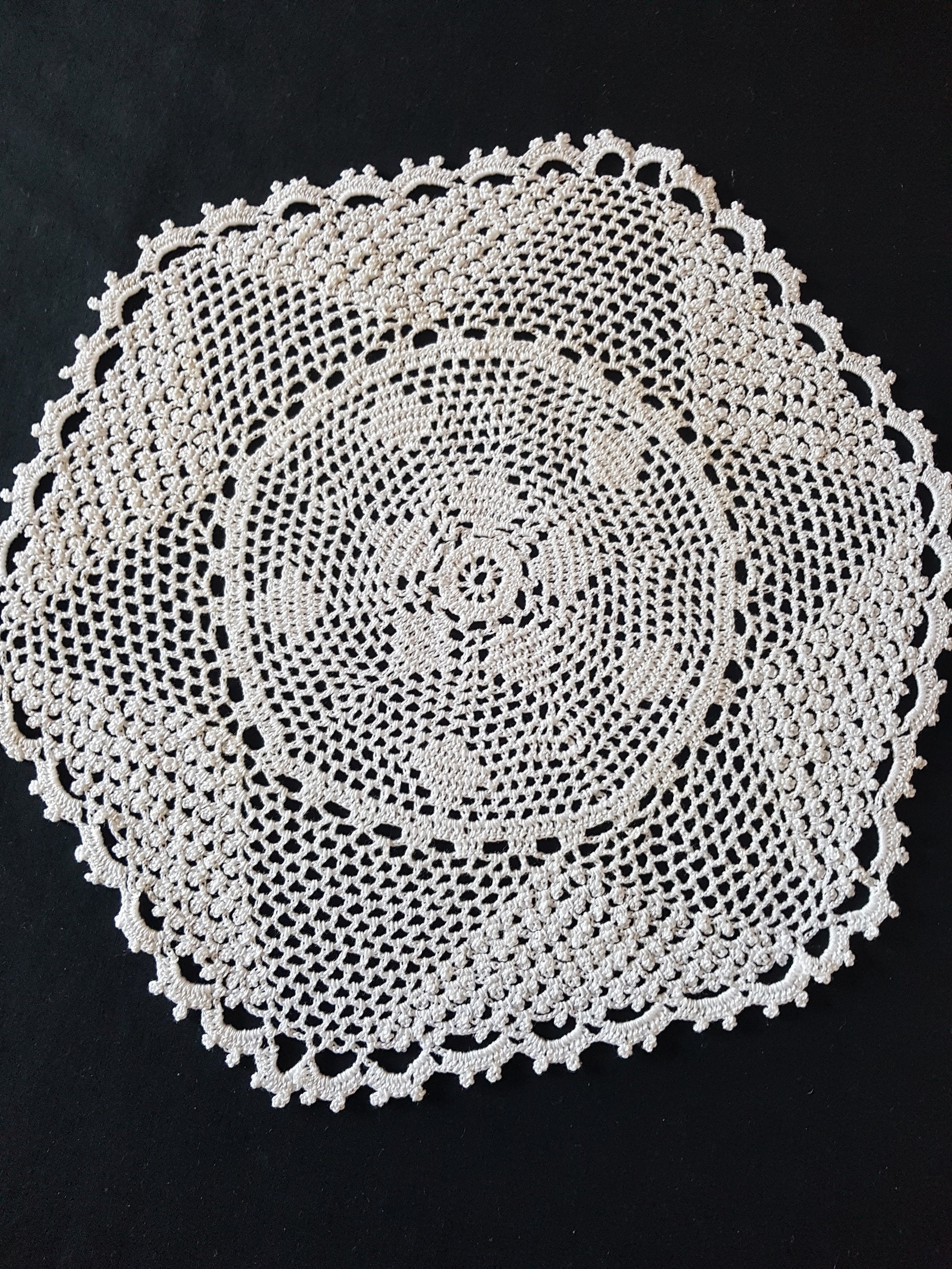 Napperon Hexagonal en Coton Blanc