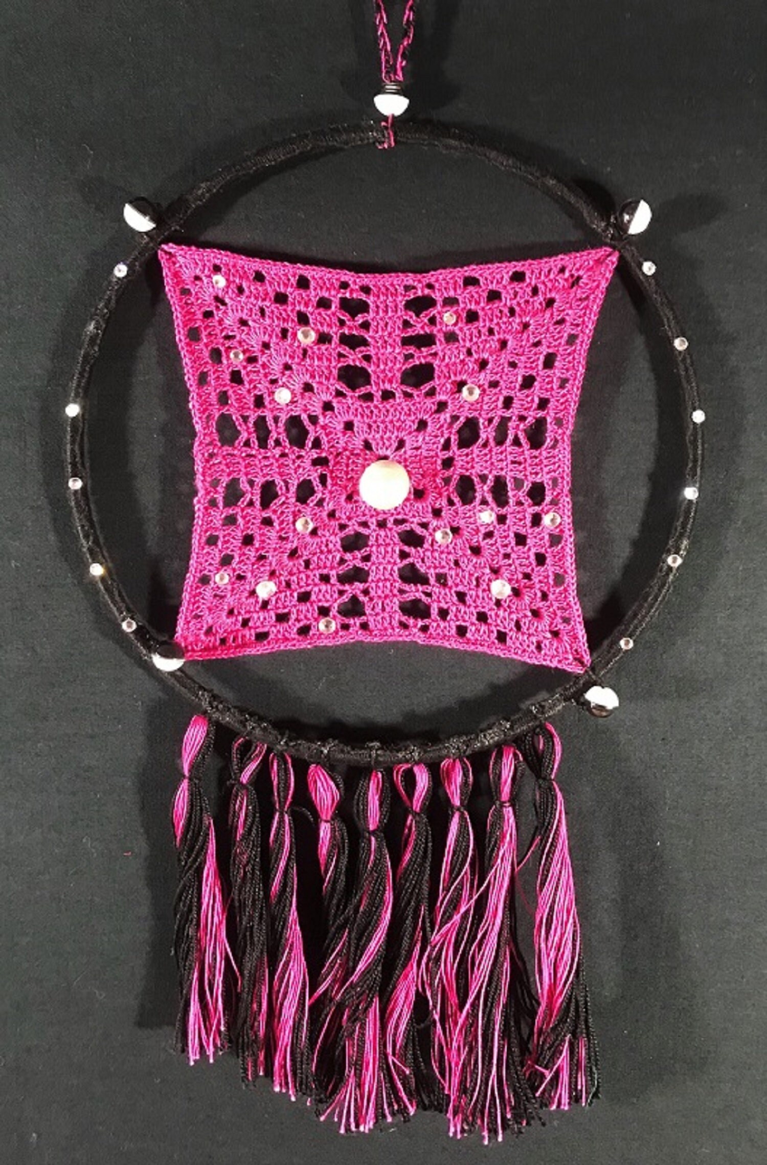 Attrape Rêve Rose et Noir