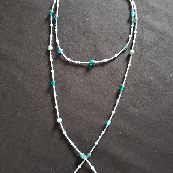 Collier sautoir ouvert turquoise