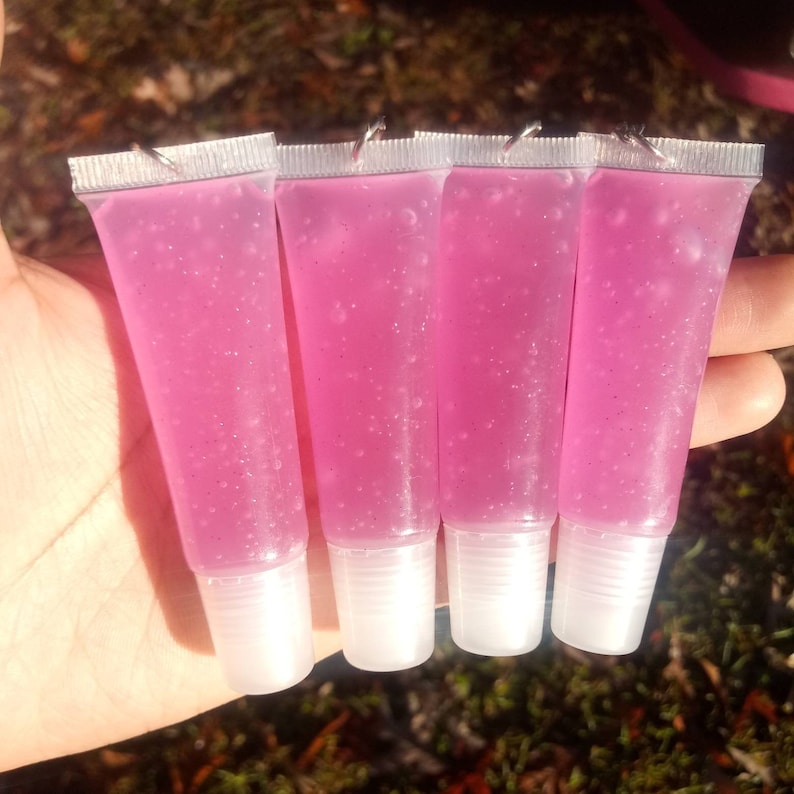 Watermelon Lip Gloss Clear Lip Gloss Glitter Lip Gloss Etsy