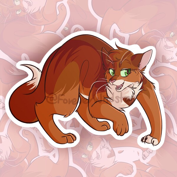 Squirrelflight Matte Vinyl Sticker - Cat Sticker - Cute Animal Sticker