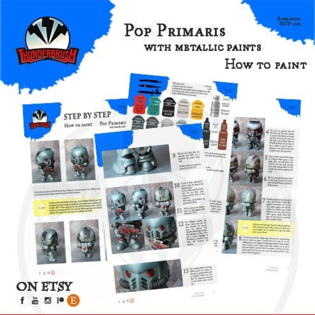 How to Paint Pop Primaris With Metallic Paint PDF Etsy