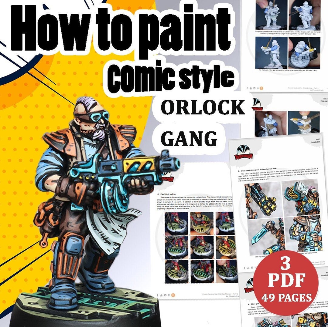 Paint Comic Script How to Paint Comic Book Style Orlock Gang. PDF - Etsy