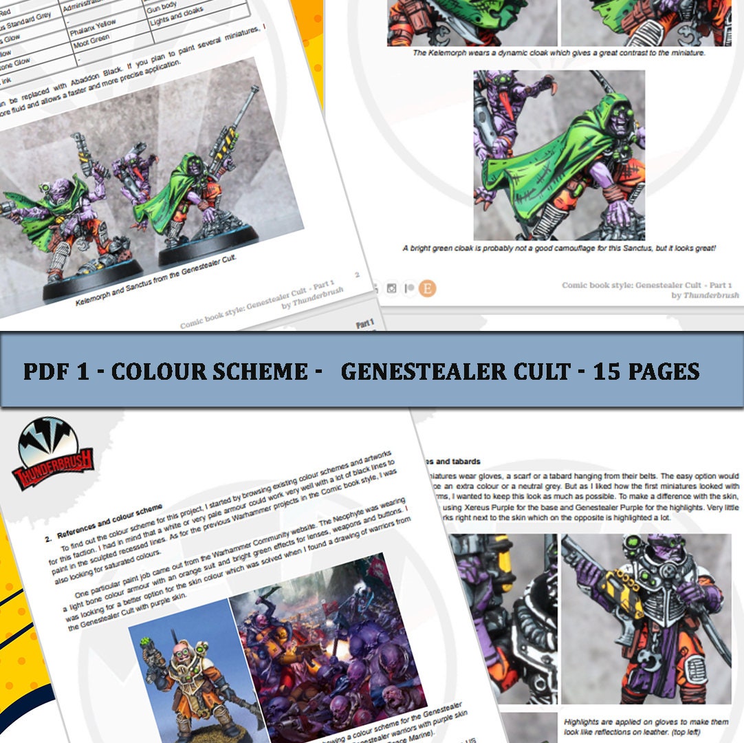 How to Paint - Comic Book Style - Genestealer Cult. PDF - Etsy