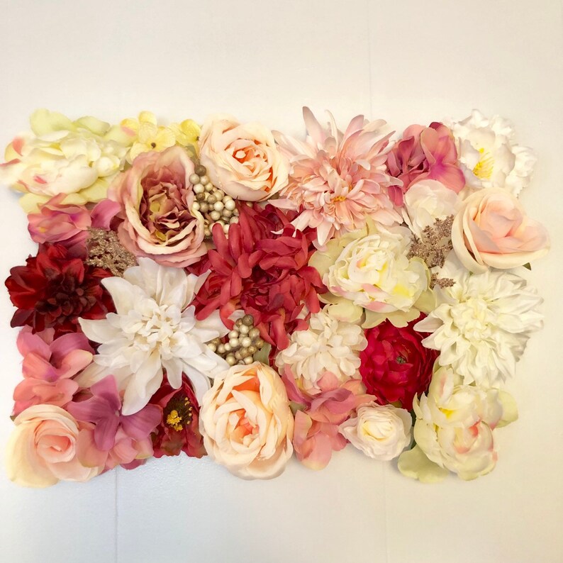 Flower Wall Decor Flower Collage Spring Floral Wall Floral Etsy