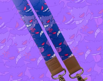 Purple Monster Ghost Double Sided Wristlet 6”