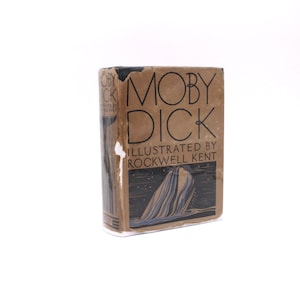 Moby Dick. Por Herman Melville. Ilustrado por Rockwell Kent. Primera edición comercial, primera impresión. Random House. Nueva York, 1930.