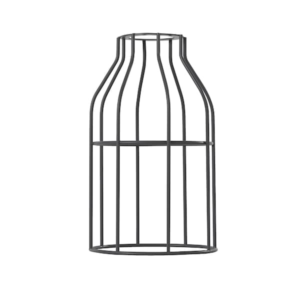 Abat Jour Vintage • Cage en Acier Pour Suspension Luminaire, Lampe de chevet, Lampe Baladeuse et Lampe Suspendue • Douille E27 • Noire