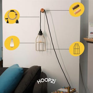 Lámpara portátil BALA: cable de iluminación elegante y ecológico