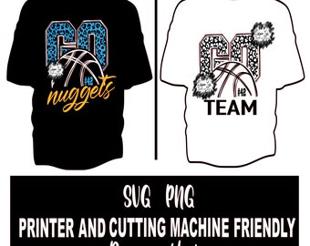 Go Team. Go Nuggets, Leopard Go Team, Cute Basketball Shirt, Leopard Basketball shirt