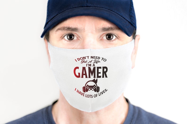 Video Game Face Mask I Am A Gamer Funny Gaming Mask Gift Etsy