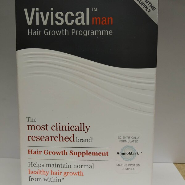 VIVISCAL Man Maximum Strength  Hair Growth Restore 3 Months Supply 180 Tablets Expiry AUGUST 2024