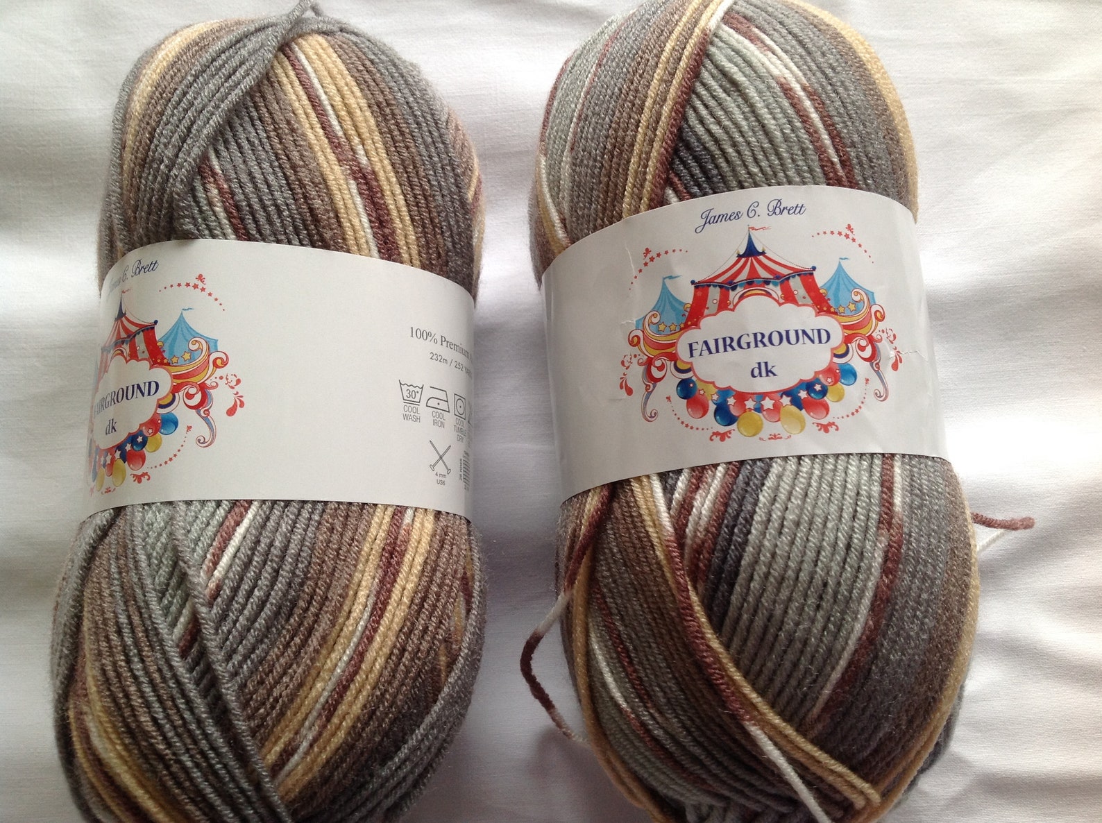 James C Brett FAIRGROUND Double Knitting Wool Yarn Random Print