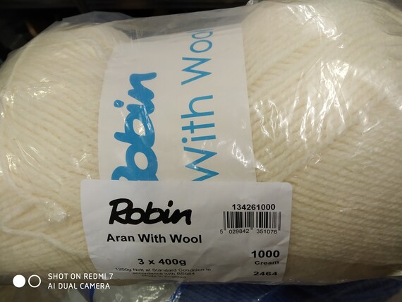 Robin ARAN Knitting Wool Yarn 400g Balls Premium Acrylic Various