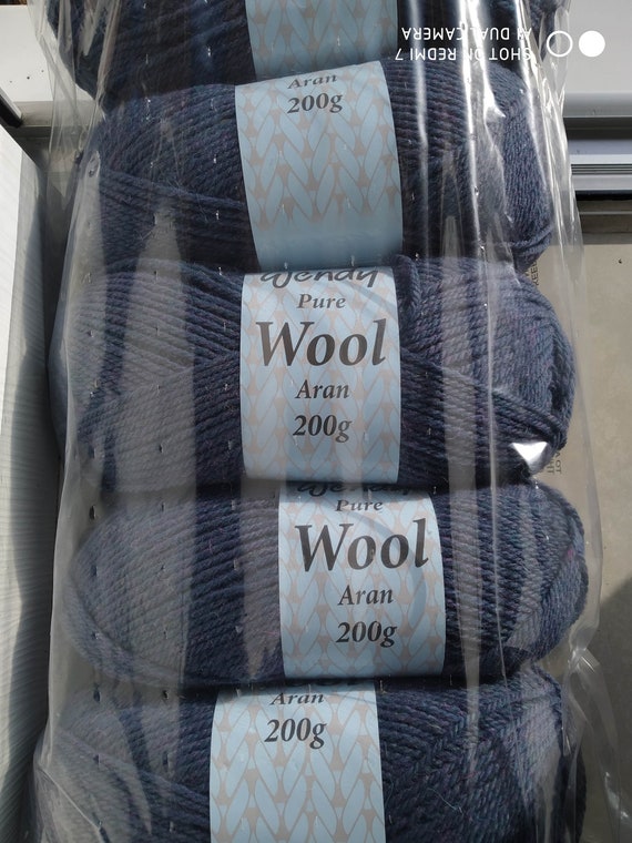 Wendy 200g Medium Weight Wool Pure Aran Yarn