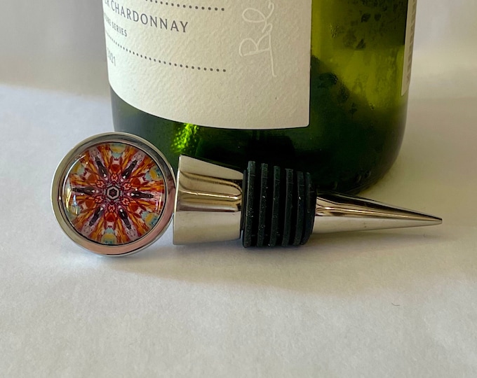 Snow at the Beach Wine Stoppers, Intricately Detailed Design, Glass-topped, Food-grade Stainless Steel, Beautiful to Gift or Keep