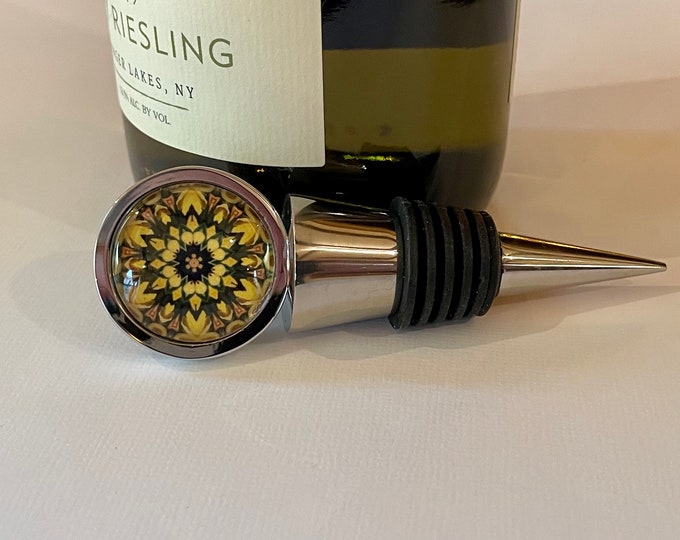 Hope from Holly's Garden Wine Stoppers, Intricately Detailed Design, Glass Topped, Food grade Stainless Steel, Beautiful to gift or keep