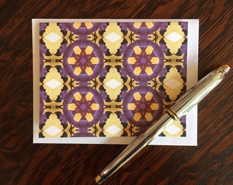 Grußkarten & Umschläge, handgefertigtes 8er-Set, Originaldesign vom Foto der violetten Orchideen