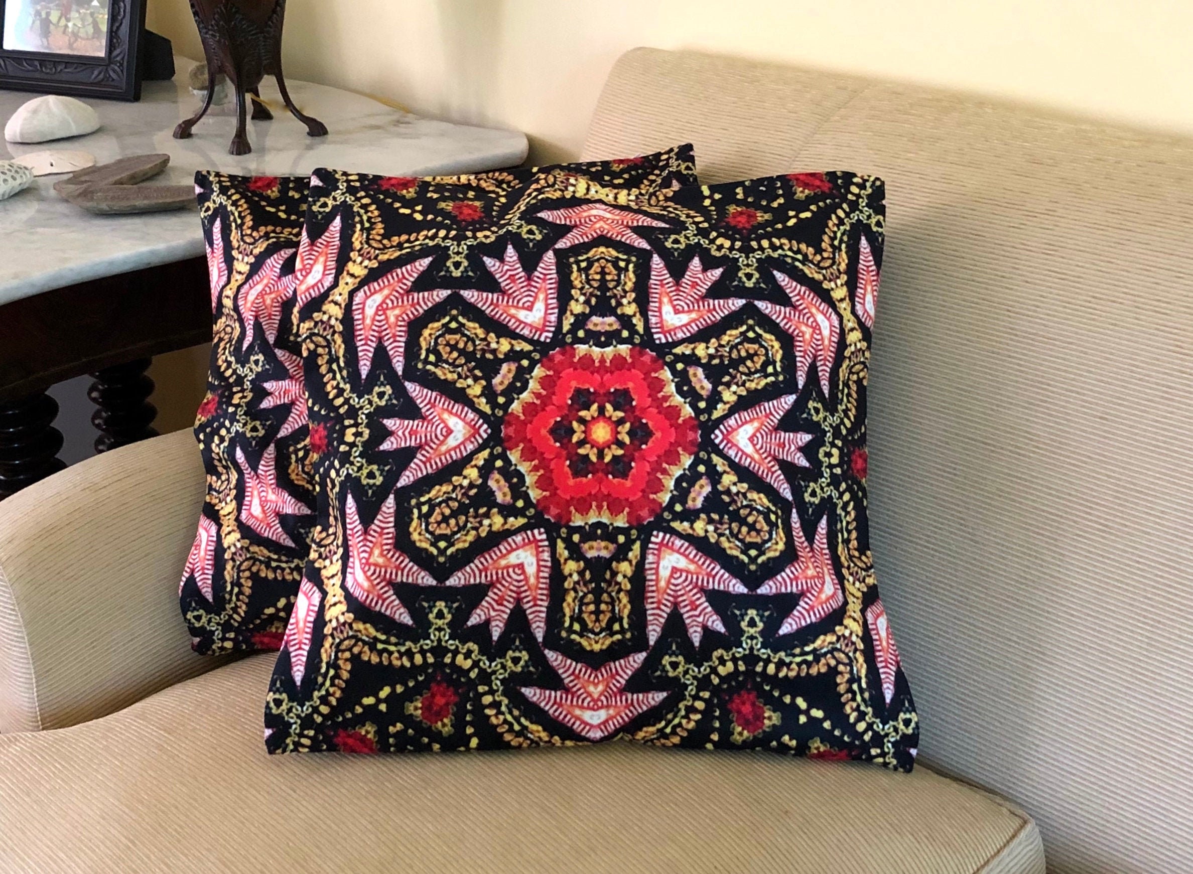 Classic & Colorful Throw Pillow, Beautiful Addition to Your Home or ...