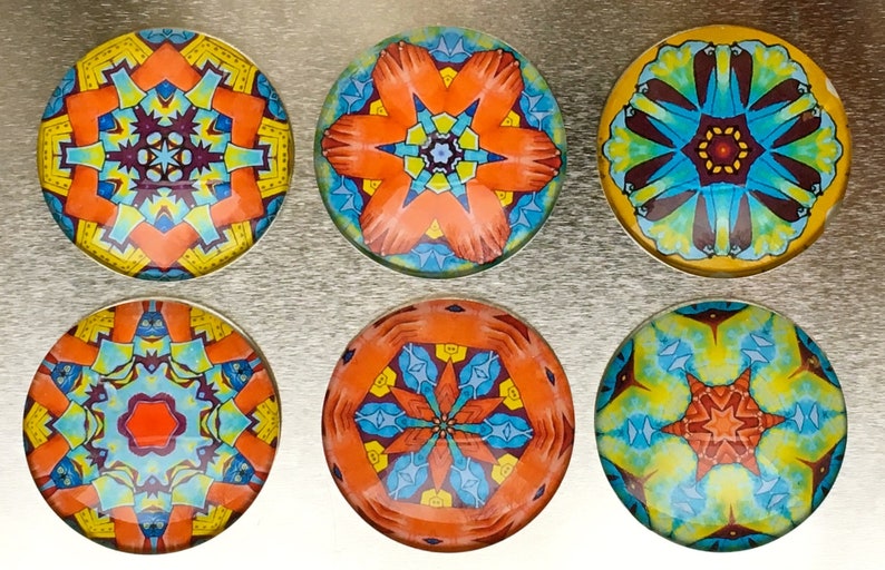 6 Pc Set Designs Inspired by Chicago Concrete Canvas Street Art Message Board Fridge Magnets Cubicle Perfect for Kitchen Glass Magnets