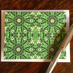Ensemble de 8 cartes et enveloppes Prairie, motif original d'après une photographie du jardin Parkway de la maison Emil Bach de Frank Lloyd Wright