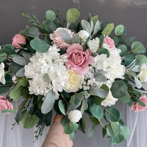 Dusty Pink And White Wedding Archway Flower, Rustic Wedding Corner Swag, Rose Pink Wedding Backdrop, Wedding Arch Flowers Decor