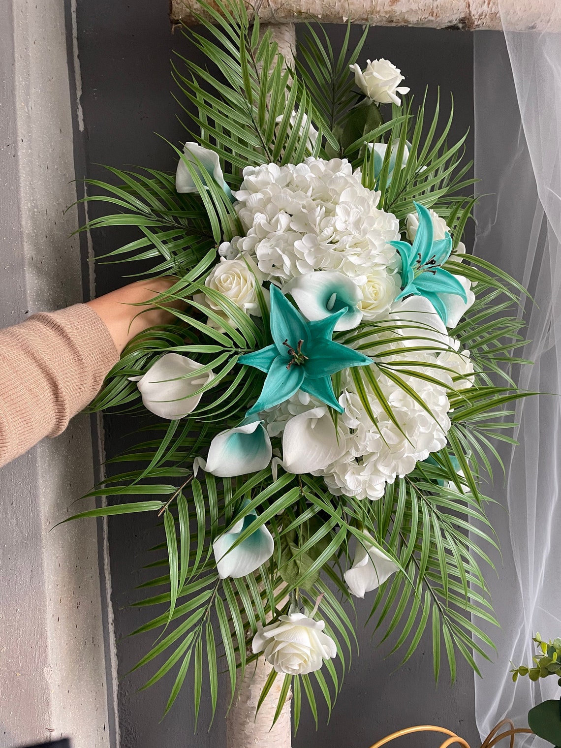 Artificial Flowers Turquoise Beach Wedding Archway Flower Etsy