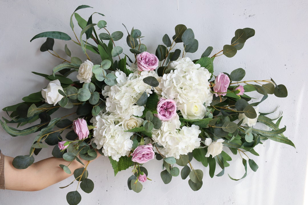 39 Long Artificial Flowers White Lavender Wedding Archway Flower