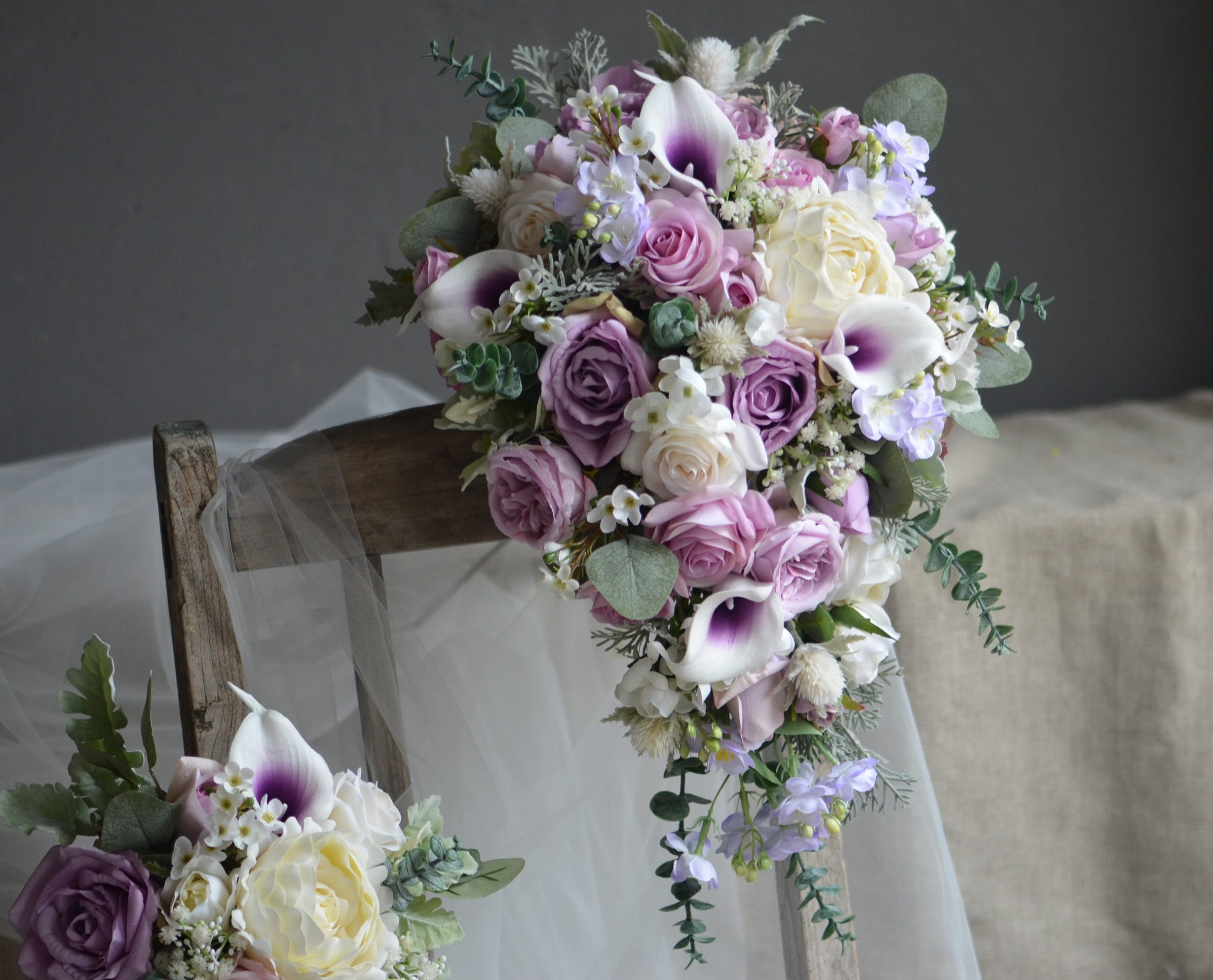 Pink Dream Peach Dried Flowers Bouquet / Preserved Daisy Rose Flowers  Bouquet / Wedding Bridal Bouquet / Preserved Silver Grey Herbs Natural 