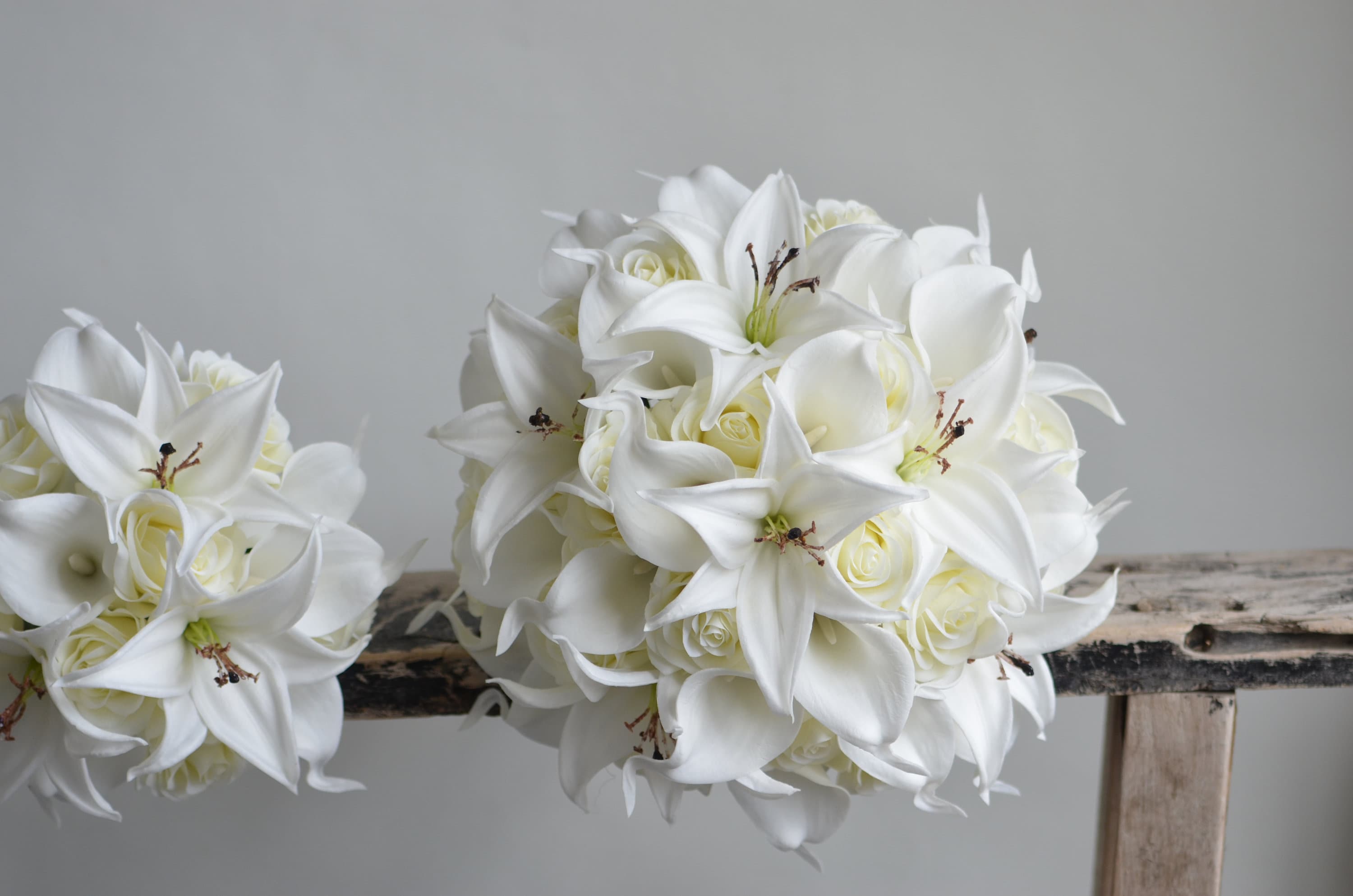 Faux Real Touch Ivory Real Touch Roses, Tiger Lily, Calla