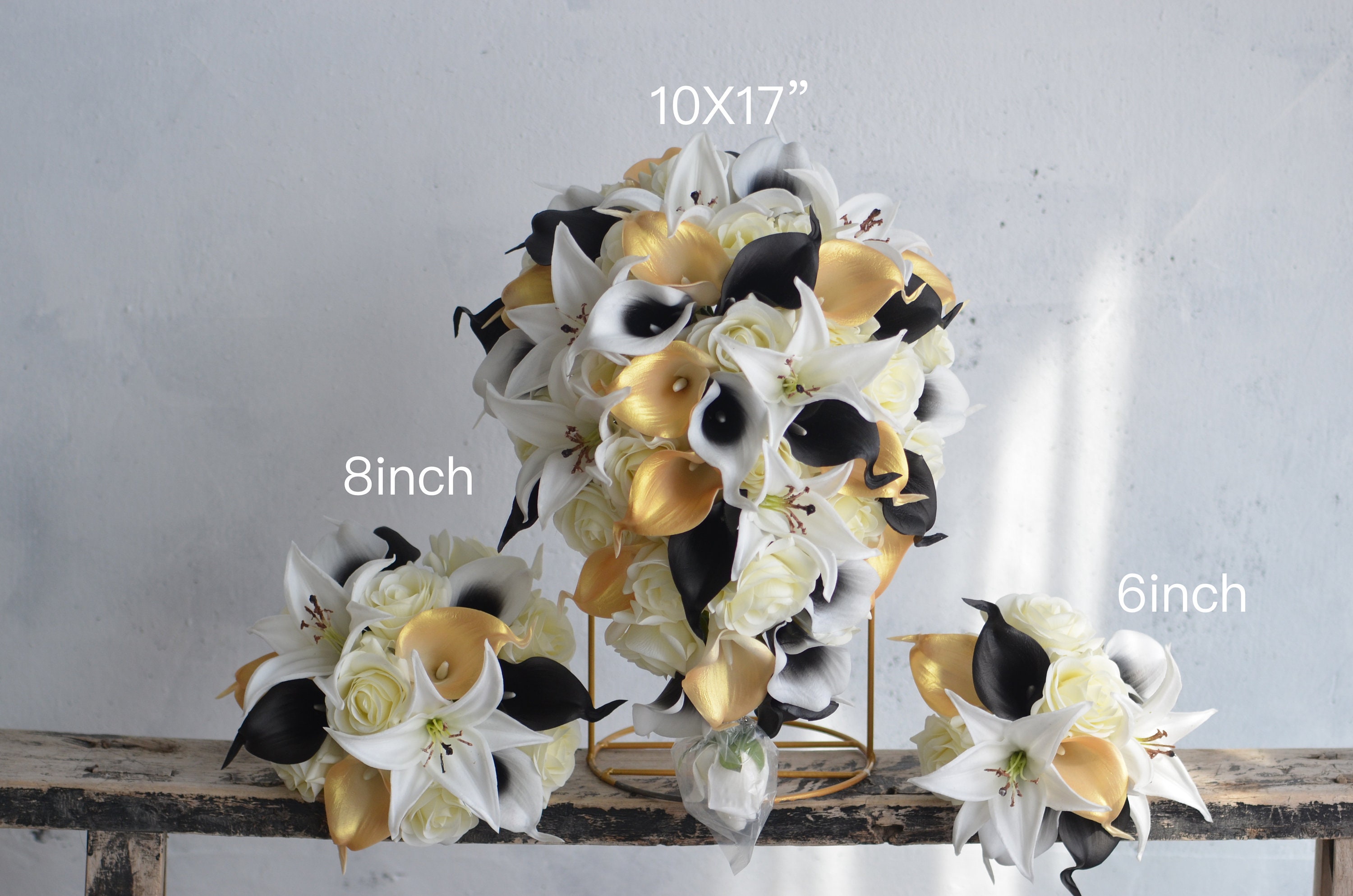 Black and Gold Prom Bouquet - Etsy Black and Gold Prom Bouquet - Etsy