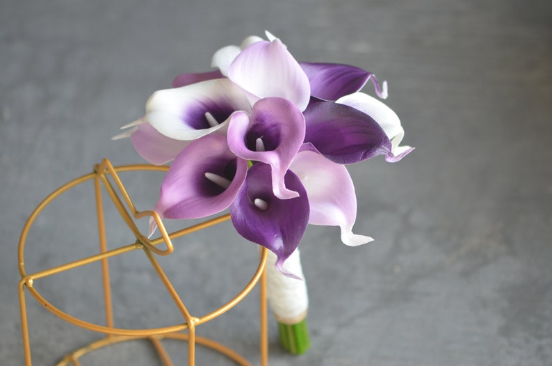 Purple Bridal Bouquet Lavender Rustic Lilac Silk Bridal | Etsy