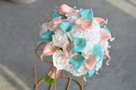 Tiffany Blue And Peach Roses