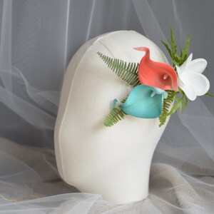 Tiger Lilly Wedding Starfish Hair Comb Barrette Stargazer Lily Hair Piece - Etsy main image 4