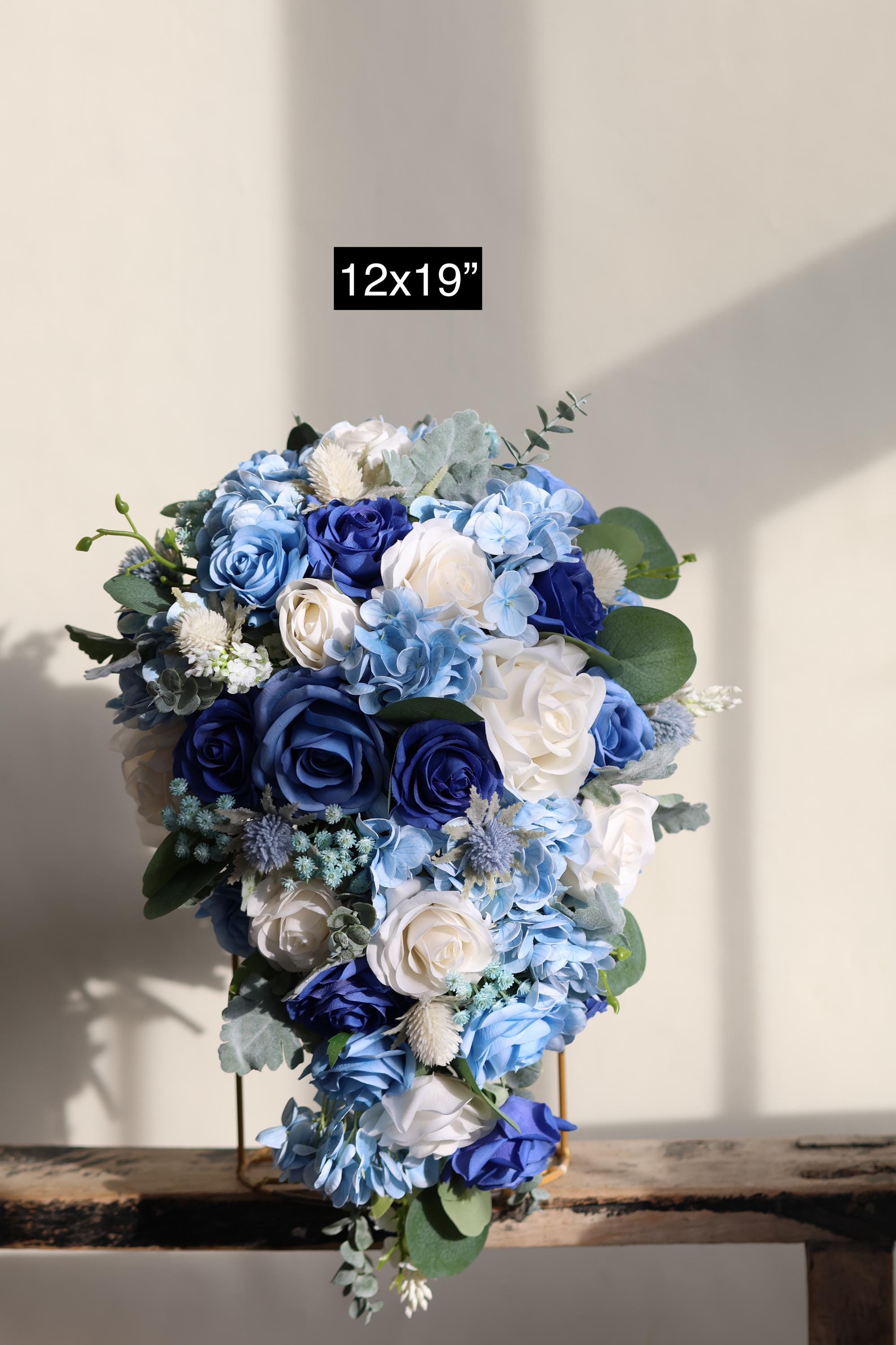 100 Rose Artificiali In Schiuma Di Lattice Blu Reale - Fiori Finti Per Decorazioni Matrimonio E Festa Fai Da Te