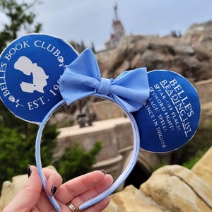 Belle’s Book Club, Beauty and the Beast Ears, Belle Mouse Ears, Disney Book, Mouse Ears, Disney Belle, Gifts for Readers, Booklover, Reader